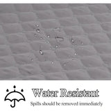 Recliner Chair Cover Set, Quilted Water-Resistant Non-Slip Furniture Protector with Storage Pocket for Armchairs, Dark Grey