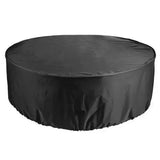 1 Piece Round Patio Table Cover, Waterproof UV-Resistant Outdoor Furniture Protector for Garden Table Sets, Black, 180 x 90 cm