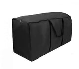 1 Piece 420D Outdoor Cushion Storage Bag, Waterproof Oxford Fabric with Zip and Handles for Patio Furniture, Black, 173 x 76 x 51 cm