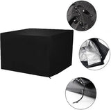 1 Piece 210D Oxford Outdoor Furniture Cover, Waterproof Patio Table Protector with Drawstring Closure, Black, 90 x 90 x 90 cm