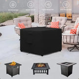 1 Piece 210D Oxford Outdoor Furniture Cover, Waterproof Patio Table Protector with Drawstring Closure, Black, 90 x 90 x 90 cm