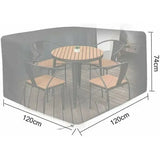 1 Piece 210D Oxford Patio Furniture Cover, Waterproof Windproof UV-Resistant Protection for Garden Table Sets, Black, 250 x 250 x 90 cm