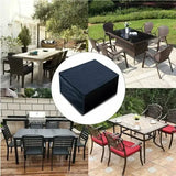 1 Piece 210D Oxford Patio Furniture Cover, Waterproof Windproof UV-Resistant Protection for Garden Table Sets, Black, 250 x 250 x 90 cm