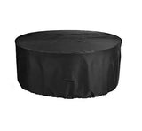 1 Piece Round Patio Furniture Cover, Waterproof Dustproof Polyester Outdoor Table Set Protector, Black, 77 x 58 cm