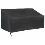 1 Piece 2-Seat Garden Bench Cover, 210D Oxford Waterproof UV-Resistant Windproof Patio Sofa Protector, Black, 134 x 66 x 89 cm