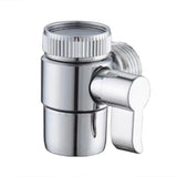 3-Way Kitchen Faucet Diverter Valve with 90 Degree Handle, M22 x M24 Thread Connection for Taps, Showers and Water Outlets, Chrome