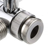 3-Way Kitchen Faucet Diverter Valve with 90 Degree Handle, M22 x M24 Thread Connection for Taps, Showers and Water Outlets, Chrome