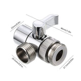 3-Way Kitchen Faucet Diverter Valve with 90 Degree Handle, M22 x M24 Thread Connection for Taps, Showers and Water Outlets, Chrome