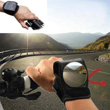 Bike Rear View Wrist Mirror Adjustable Arm Strap HD Reflex Mirror for Cyclists and Road Riding Black, Adjustable Design