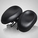 Noseless Bicycle Saddle Cushion Ergonomic Soft Double Pad Wide Cycling Seat for Men Women Black, for Bicycle Cycling and Outdoor Riding Use
