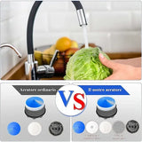 6 Pack Blue M18.5 Sink Faucet Aerator Inserts, Water Saving Plastic Tap Filters with 2 Removal Keys for Kitchen and Bathroom