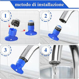 6 Pack Blue M18.5 Sink Faucet Aerator Inserts, Water Saving Plastic Tap Filters with 2 Removal Keys for Kitchen and Bathroom