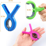 8 Pack XXL Beach Towel Clips, Windproof Chair and Sunbed Towel Clamps in 4 Colors for Pool, Cruise, Camping and Beach