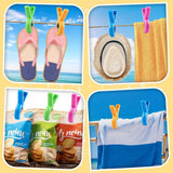 8 Pack XXL Beach Towel Clips, Windproof Chair and Sunbed Towel Clamps in 4 Colors for Pool, Cruise, Camping and Beach