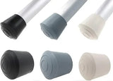 16 Pack Rubber Furniture Leg Caps, Non-Slip Floor Protectors for Chairs, Tables and Tubular Legs, Black, 16 mm