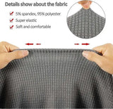 2 Pack Stretch Armrest Covers, Non-Slip Fabric Furniture Protectors for Sofas, Recliners and Armchairs, Light Grey
