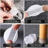 24 Pack Clear Silicone Chair Leg Caps, Non-Slip Floor Protectors for Tables and Chairs with Round Legs, Fits 28-45 mm