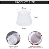 24 Pack Clear Silicone Chair Leg Caps, Non-Slip Floor Protectors for Tables and Chairs with Round Legs, Fits 28-45 mm