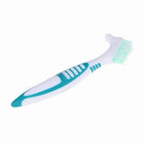 Denture Bath Case Cup Box Holder Storage Container with Cleaner Brush Strainer Basket for Travel Cleaning, Green