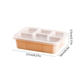 Bento Box Adult Lunch Box with Utensils, Sauce Jar, Muffin Liners, Microwave and Dishwasher Safe Food Container for Men Women, Beige