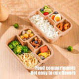 Bento Box Adult Lunch Box with Utensils, Sauce Jar, Muffin Liners, Microwave and Dishwasher Safe Food Container for Men Women, Beige