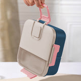 Bento Box Adult Lunch Box for Men Women with Utensils, Sauce Jar and Muffin Liners, Microwave and Dishwasher Safe, Gray