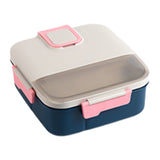 Bento Box Adult Lunch Box for Men Women with Utensils, Sauce Jar and Muffin Liners, Microwave and Dishwasher Safe, Gray