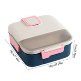 Bento Box Adult Lunch Box for Men Women with Utensils, Sauce Jar and Muffin Liners, Microwave and Dishwasher Safe, Gray