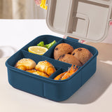 Bento Box Adult Lunch Box for Men Women with Utensils, Sauce Jar and Muffin Liners, Microwave and Dishwasher Safe, Gray
