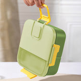 Bento Box Adult Lunch Box for Men Women, Leakproof Food Container with Utensils, Sauce Jar, Muffin Liners, Microwave and Dishwasher Safe, Green