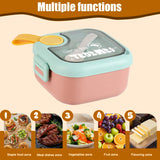 Bento Box Adult Lunch Box, Containers for Adults Men Women, Lunchable Food Container with Utensils, Sauce Jar, Muffin Liners, Microwave & Dishwasher Safe Pink#1