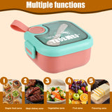 Bento Box Adult Lunch Box, Containers for Adults Men Women, Lunchable Food Container with Utensils, Sauce Jar, Muffin Liners, Microwave & Dishwasher Safe Pink#2