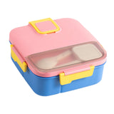 Bento Box Adult Lunch Box, Food Container for Men Women with Utensils, Sauce Jar, Muffin Liners, Microwave and Dishwasher Safe, Pink