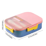 Bento Box Adult Lunch Box for Men Women, Lunch Container with Utensils, Sauce Jar, Muffin Liners, Microwave and Dishwasher Safe, Pink