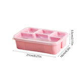 Bento Box Adult Lunch Box, 4 Compartment Food Container with Utensils, Sauce Jar and Muffin Liners, Microwave Dishwasher Safe for Men Women, Pink