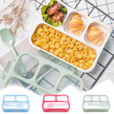 Bento Box Adult Lunch Box with Utensils, Sauce Jar and Muffin Liners, 3 Compartment Leakproof Food Container for Men Women, Microwave and Dishwasher Safe, Red
