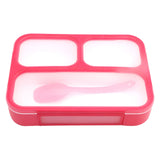 Bento Box Adult Lunch Box with Utensils, Sauce Jar and Muffin Liners, 3 Compartment Leakproof Food Container for Men Women, Microwave and Dishwasher Safe, Red