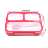 Bento Box Adult Lunch Box with Utensils, Sauce Jar and Muffin Liners, 3 Compartment Leakproof Food Container for Men Women, Microwave and Dishwasher Safe, Red