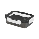 Bento Box Adult Lunch Box with Utensils, Sauce Jar, Muffin Liners, 3 Compartment Food Container for Men Women, Microwave and Dishwasher Safe, White