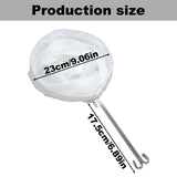 1 Pack Strainer, Reusable Coffee Powder Tea Mesh Filter Bag with Stainless Steel Handle Cotton Cloth Strainer, White