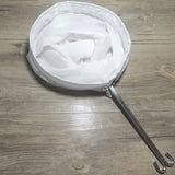 1 Pack Strainer, Reusable Coffee Powder Tea Mesh Filter Bag with Stainless Steel Handle Cotton Cloth Strainer, White