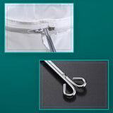 1 Pack Strainer, Reusable Coffee Powder Tea Mesh Filter Bag with Stainless Steel Handle Cotton Cloth Strainer, White