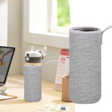 1 Pack Cup Holder Cover for Water Bottle, Neoprene Insulated Collapsible Drink Bottle Sleeve, Bottle Cover with Strap, Grey