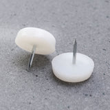 50PCS White Nylon Sofa Tacks Decorative Upholstery Nails Furniture Pins for Sofa Chair, 6x22mm