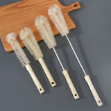 Bottle Cleaning Brush with Long Handle, Soft Nylon Bristles for Cups, Mugs, Glasses, Ceramic, Plastic and Vacuum Flasks, L-Shaped Hanging Design for Easy Storage, 10 Inch
