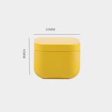 Square Metal Tea Caddy with Secure Lid for Loose Leaf Tea, Coffee, Sweets and Small Dry Goods, Compact Kitchen Storage Tin, Gold