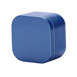 Square Metal Tea Caddy with Secure Lid for Loose Leaf Tea, Coffee, Sweets and Small Dry Goods, Compact Kitchen Storage Tin, Royal Blue