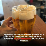 Glasses Set of 4, Acrylic Quarter Beer Glass Christmas New Year Party Novelty Funny Beer Glass, for Pub Club Bar Family