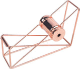 Desktop Tape Dispenser Metal Wire Rose Gold Color Scrotch Tape Holder Cutter for Brighten Up Your Desk and Office