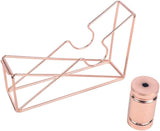 Desktop Tape Dispenser Metal Wire Rose Gold Color Scrotch Tape Holder Cutter for Brighten Up Your Desk and Office